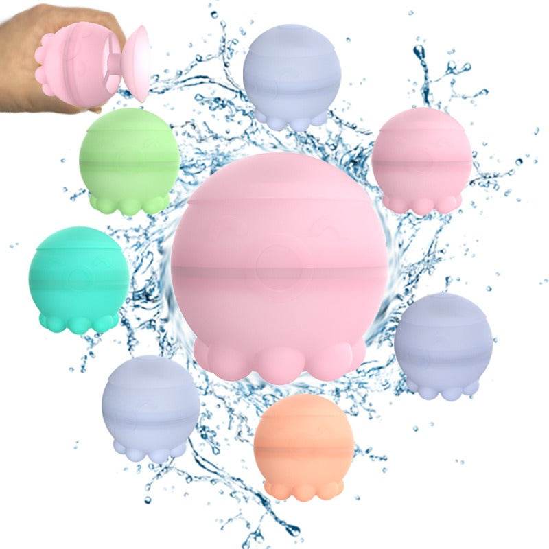 Octopus Easy Self Closed Fast Quick Filling Silicone Water Bomb Balloons Reusable - MarvelouStoree