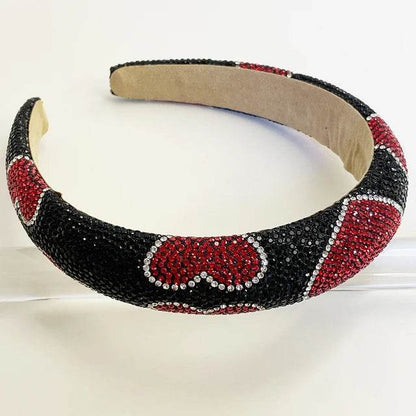 Sponge hair bands are simple and versatile with diamond inlay and heart-shaped hair accessories - MarvelouStoree