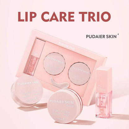 Pudaier Lip Care Set Exfoliating Lip Scrub Moisturizing Lip Mask Lip Oil Lipstick - MarvelouStoree