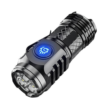 Factory Price Plastic Flashlight Rechargeable 3 LED 3000 Lumens 5 Modes Outdoor EDC Flashlight Power Outage Emergency Lighting - MarvelouStoree