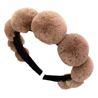 Retro plush hair hoop women's headband compression headband accessories - MarvelouStoree