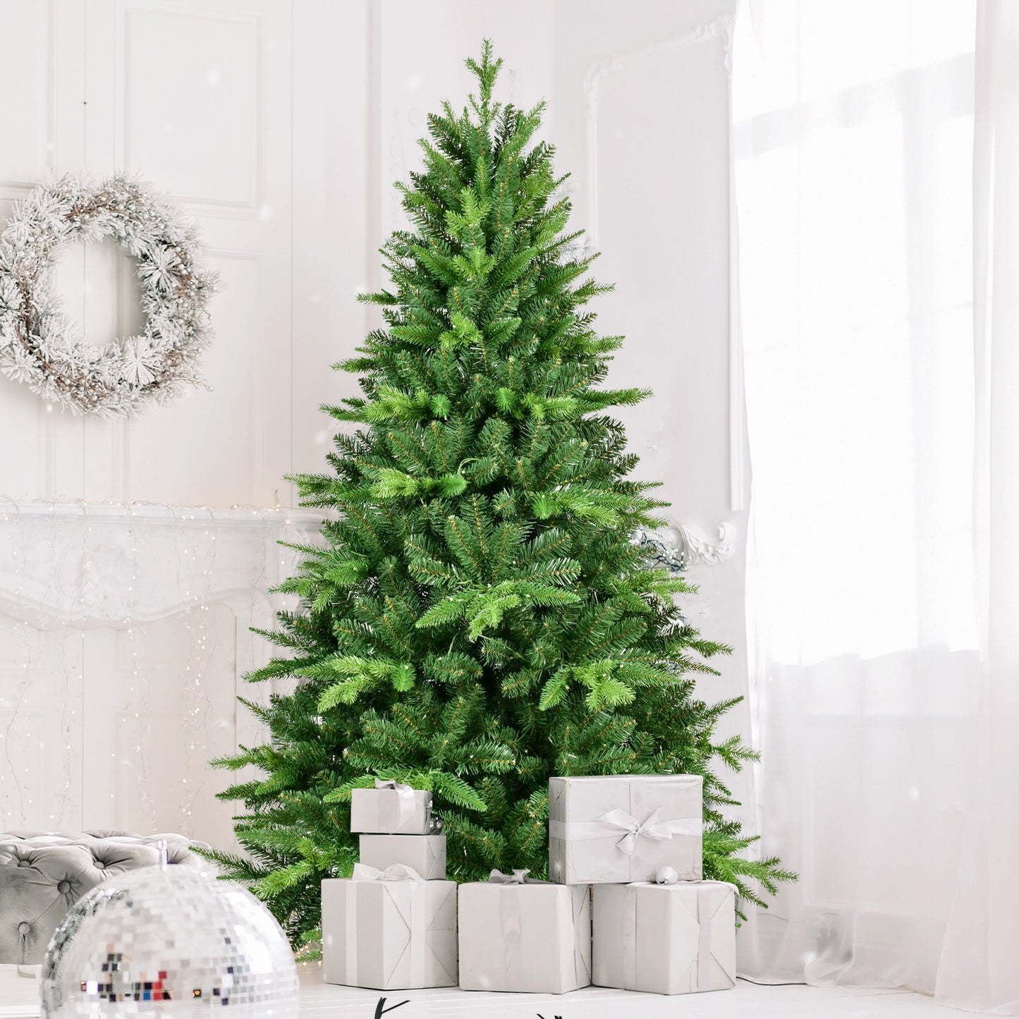 6FT PE&PVC Prelit Christmas Tree