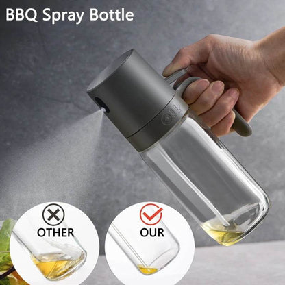 Oil Spray Bottle 250ml High Borosilicate Glass Cooking Oil Dispensers Olive Oil Sprayer Mister - MarvelouStoree