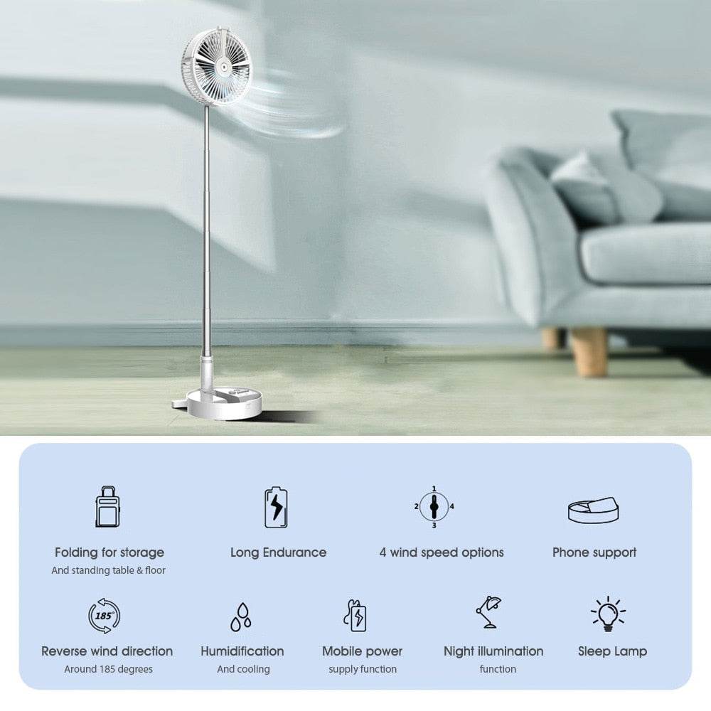 USB portable fan 7200mahbattery air conditioners portables air conditioner neck fans camping hand ceiling fan home rechargeable - MarvelouStoree