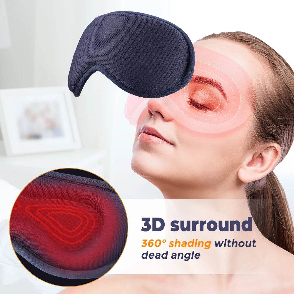 Electric Vibration Eye Massager Heated Eye Mask Wireless Relieve Eye Strain Dark Circles Dry Eye Fatigue Relief Sleeping Mask - MarvelouStoree