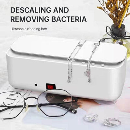 Intelligent Sonic Wave Cleaning Machine, Small Household Cleaner, Portable Electric Ultra Frequency Sonic Wave Cleaning Box - MarvelouStoree