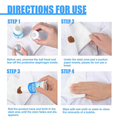 Jue-Fish Clothes Stains Removal Rolling Ball Oil Stains Sauce Oil Stains Portable Cleaning and Decontamination Special Rolling Ball - MarvelouStoree