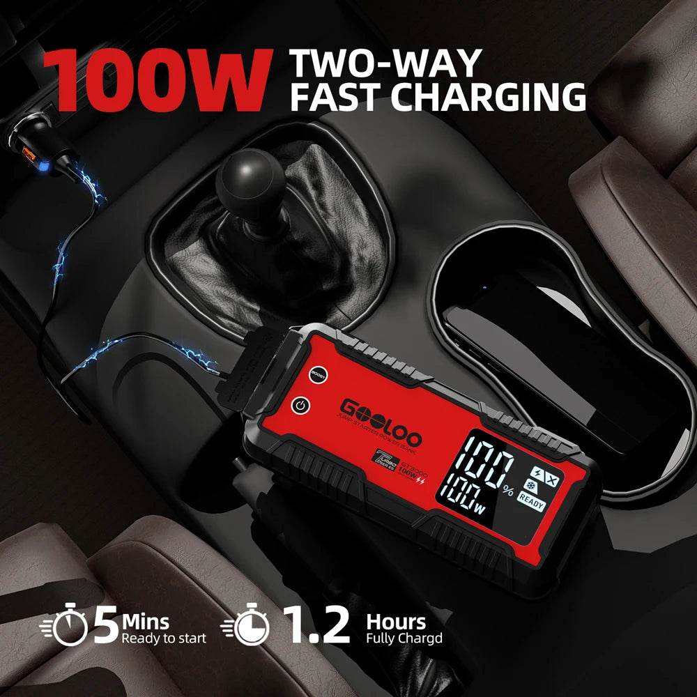 GOOLOO 3000A Car Jump Starter 16000mAh Power Bank Portable Charger Booster 12V Auto Starting Device Emergency Battery Starter - MarvelouStoree