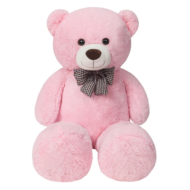 Marveloustoree Giant 105cm Soft Teddy Bear Plush Toys White&Pink&Brown Bear Super Big Hugging Pillow Animal Cushion Children Birthday Gift