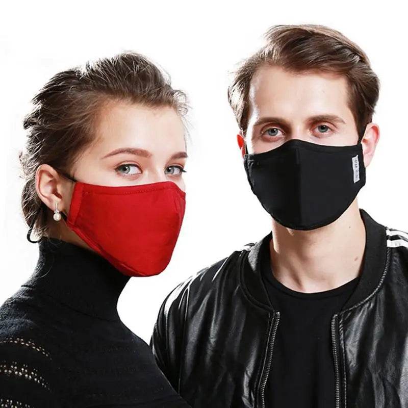 PM2.5 Anti Dust Mask Activated Carbon Filter Masks Windproof Mouth-muffle Proof Flu Face Masks With Filters - MarvelouStoree