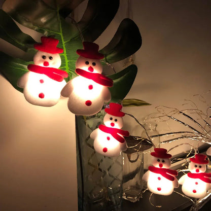 Snowman Christmas Tree LED Garland String Lights