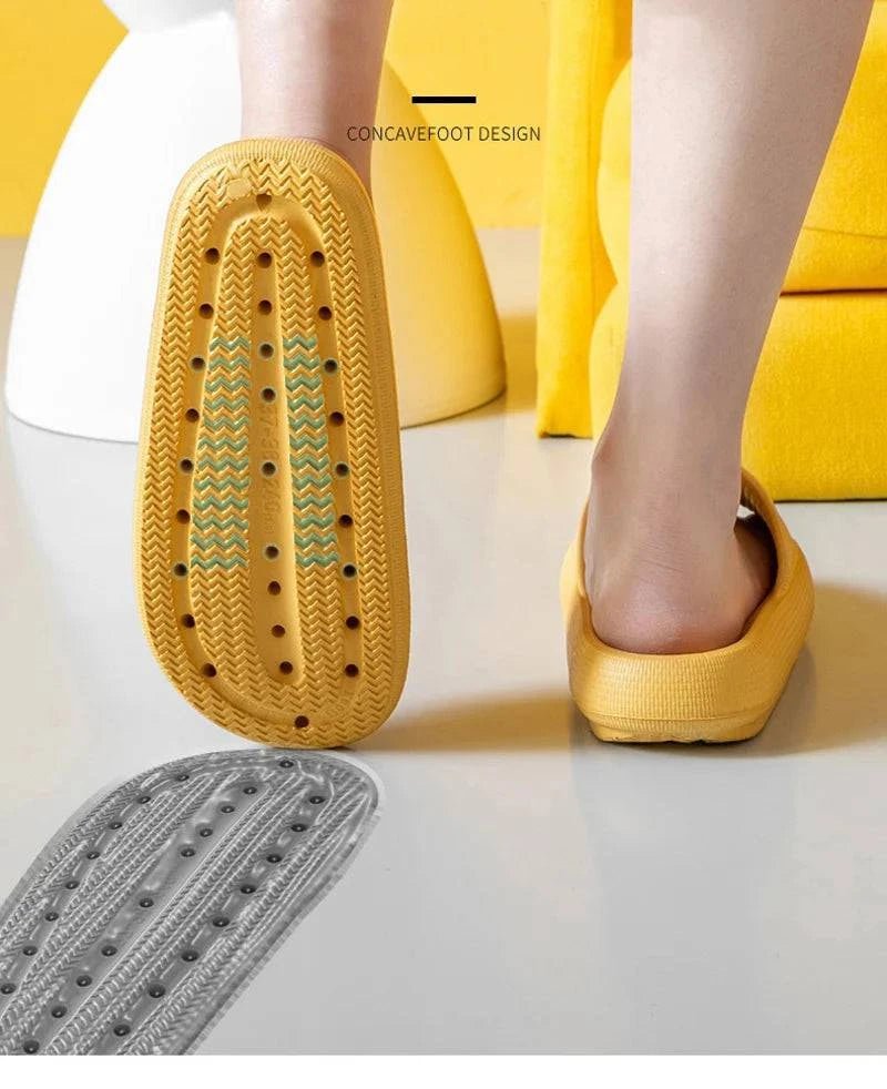 Thick Platform Bathroom Home Slippers Women Fashion Soft Sole EVA Indoor Slides Woman Sandals 2023 Summer Non-slip Flip Flops - MarvelouStore