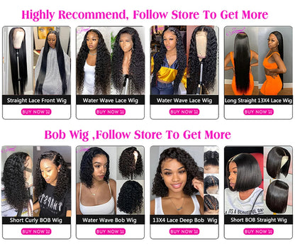 14Inch Wear And Go Glueless Wigs Short Straight Human Hair Bob Straight PreCut Lace Frontal Wigs Upgraded No Glue Wigs For Women