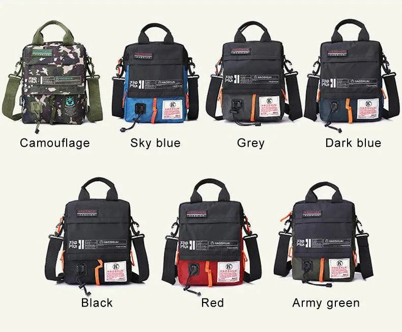 Men's Bag Messenger Bag Male Waterproof Nylon Camouflage Satchel Over the Shoulder Crossbody Bags Handbag Mini Briefcase XA99WC - MarvelouStore