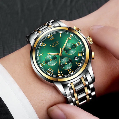 Relojes Hombre 2022 LIGE New Watches Men Luxury Brand Chronograph Male Sport Watches Waterproof Stainless Steel Quartz Men Watch