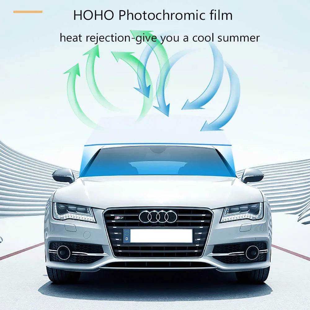 HOHOFILM 45%-75%VLT 50cmx200cm Photochromic Film Car Home Glass Window Tint Sunshade Smart Optically-Controlled Car Accessories - MarvelouStoree