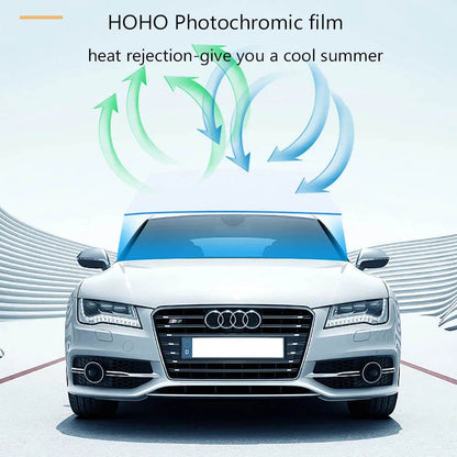 HOHOFILM 45%-75%VLT 50cmx200cm Photochromic Film Car Home Glass Window Tint Sunshade Smart Optically-Controlled Car Accessories - MarvelouStoree