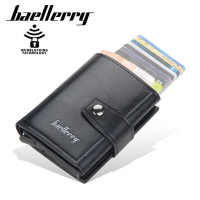 2023 Rfid Men Card Wallets Free Name Customized Hasp Small Card Wallets PU Leather Slim Mini Wallet Qaulity Male Purses