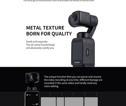 Feiyutech Feiyu Pocket 2 Gimbal Action Camera 4K Sports Camera 60fps Video Shooting Cam 6Axis Hybrid Handheld Gimbal Stabilizer