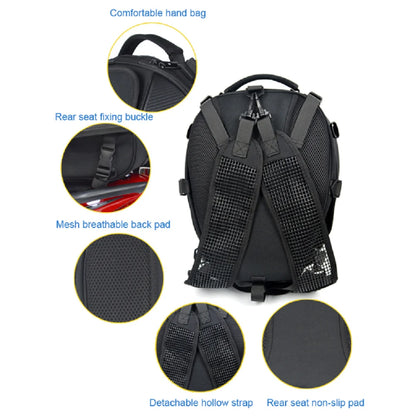 Motocentric Motorcycle High Capacity 37L Rider Backpack Multi-functional Rear Motorcycle Rear Seat Bag Casual Drop Leg Side Bag