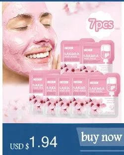 Skin Care Natural Fruit Plant Facial Mask Moisturizing Oil-Control Blueberry Cucumber Pomegranate Fruit Aloe Sheet Face Mask - MarvelouStore