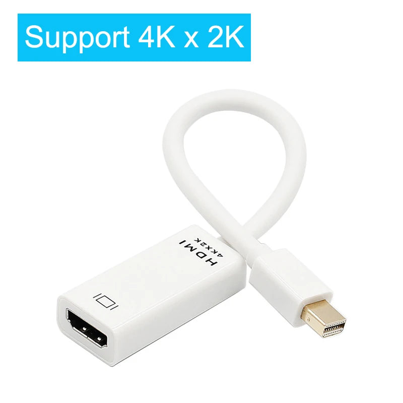 Mini Displayport To HDMI Cable 4k 1080P TV Projector Projetor DP 1.4 Display Port Converter For Mac Mini Apple Macbook Air Pro