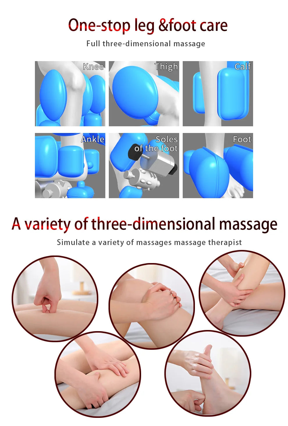 JinKaiRui Household Electric Foot Massager Circulation Massage Airbags Heat Leg Machine Massj Reflexology Health Care Massage