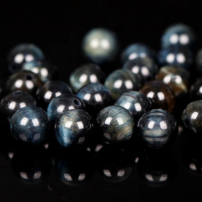 Natural Black Blue Tiger Eye Stone Beads Round Loose Spacer Beads For Jewelry Making 4/6/8/10/12mm DIY Bracelet Handmade