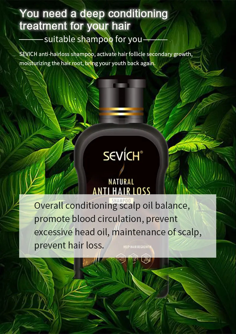 Sevich 200ml Anti Hair Loss Product Hair Loss Shampoo Natural With No Side Effects Grow Hair Faster Regrowth Hair Treatment