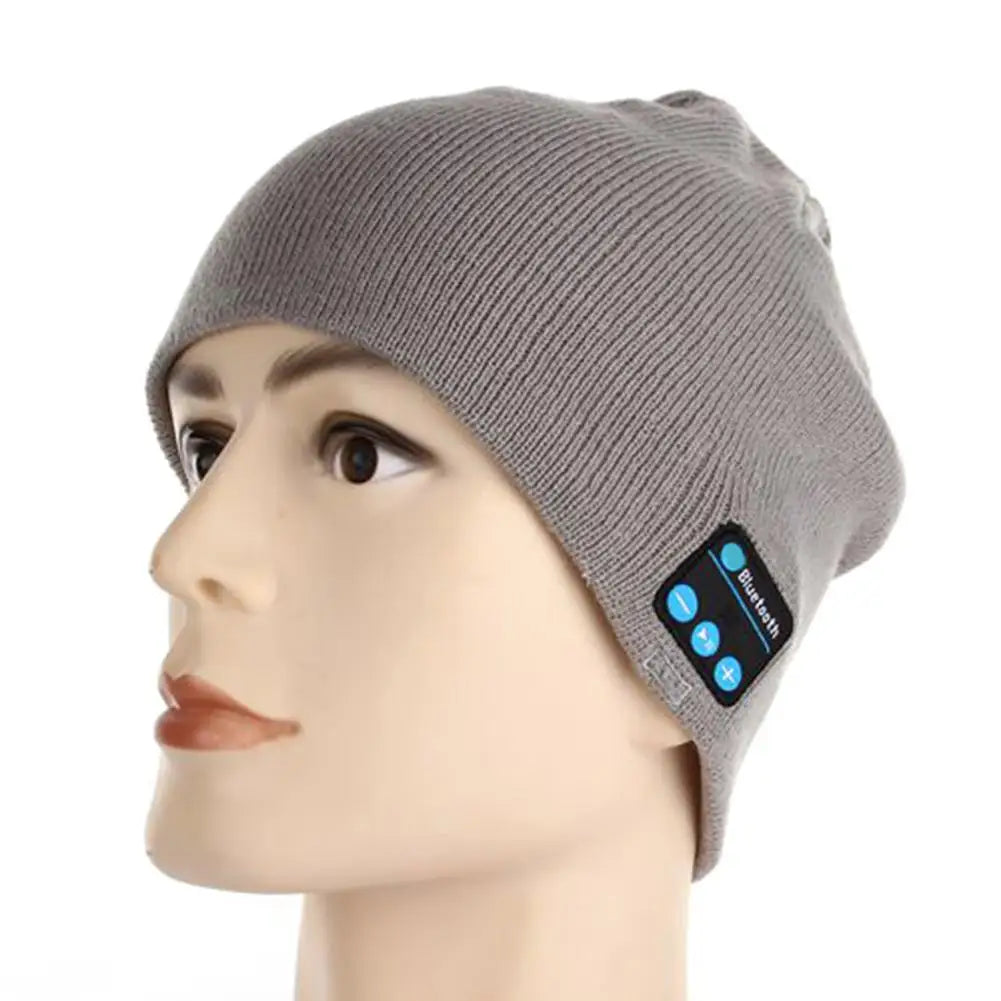 Winter Bluetooth USB Rechargeable Music Headset Warm Knitting Beanie Hat Cap Breathable Men Gorras Hats Warm Casual Lady Beanies