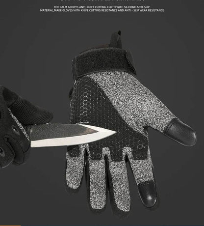 Level 5 Tactical Gloves Professional Anti-cutting stab carbon fiber Military Outdoor Special Forces Combat Knuckle Protection