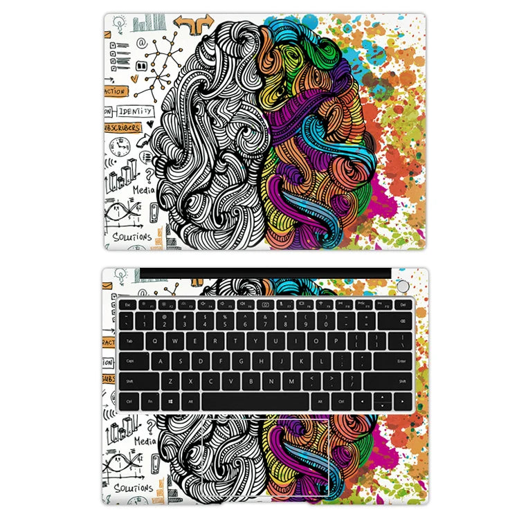 HRH 2 in 1 Left and right brain Design Laptop Decal DIY Stickers 11/12/13/14/15/16 inch for Lenovo for MacBook for HP for Dell