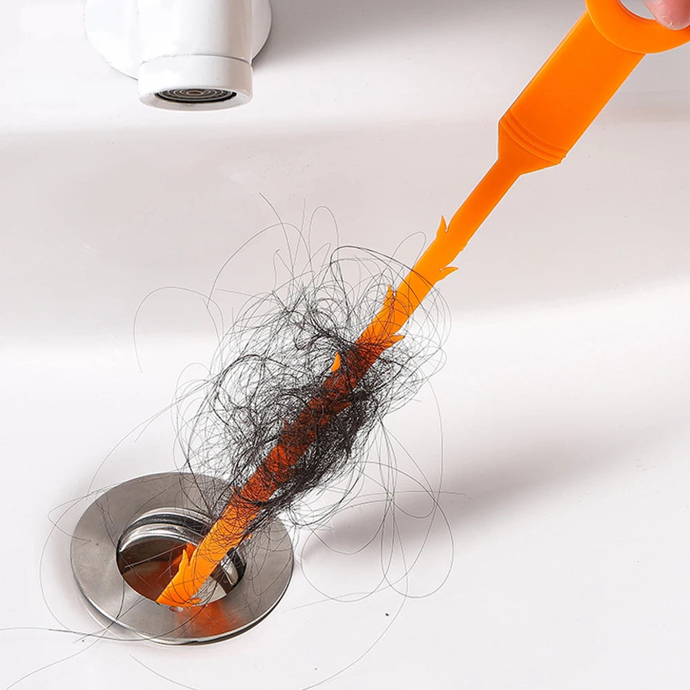 Kitchen Sink Cleaning Pipe Hook Cleaner Sticks Clog Remover Sewer Dredging Spring Pipe Hair Dredging Tool Bathroom Accessories