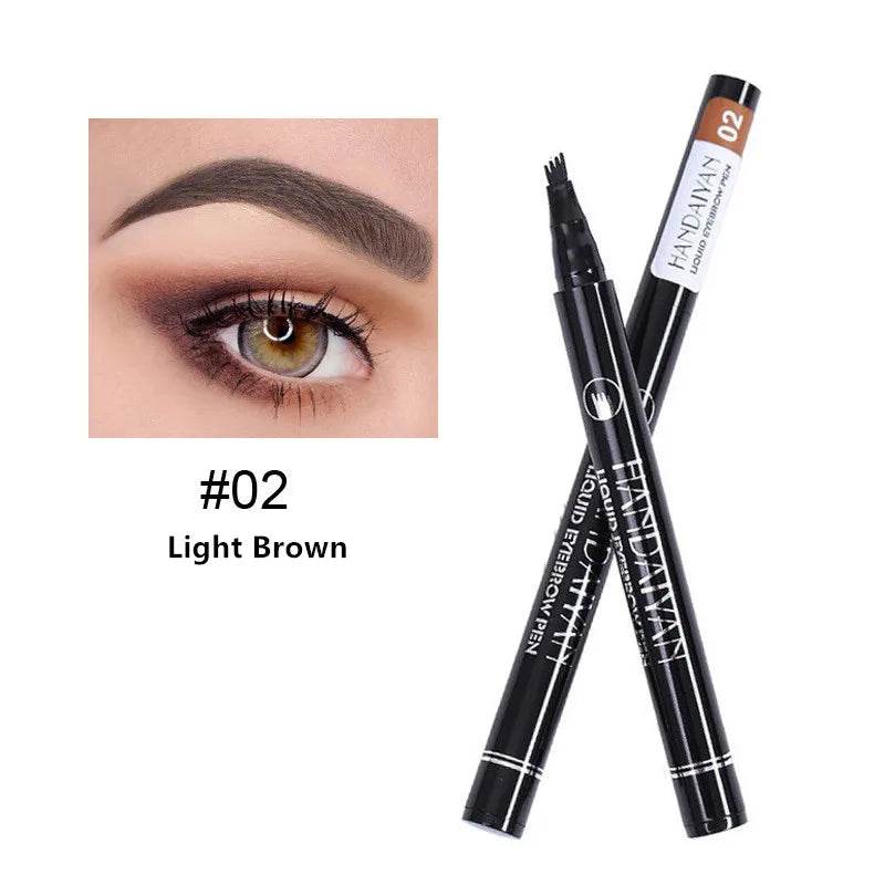 4D Microblading Eyebrow Pen 4 Forks Tip Eyebrow Tattoo Pencil Long Lasting Fine Sketch Liquid Eye Brow Make Up - MarvelouStoree