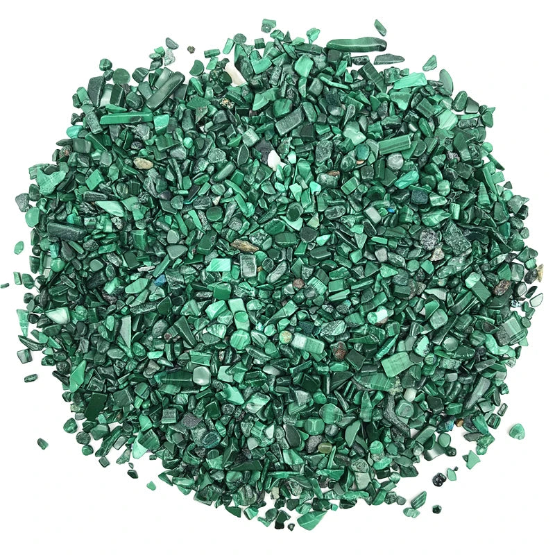 Wholesale 50g 3-5mm Natural Malachite Tumbled Stone Polished Gemstone Gravel Fish Tank Gemstones Natural