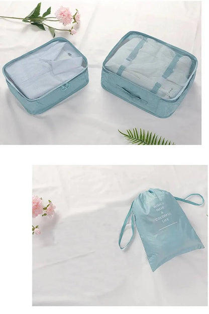 8Pcs/set Large Capacity Luggage Storage Bags For Packing Cube Clothes Underwear Cosmetic Travel Organizer Bag Toiletries Pouch - MarvelouStore