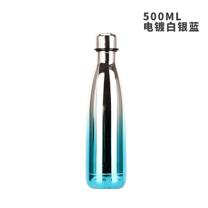 Free Custom Logo Name Double-Wall Insulated Vacuum Flask Stainless Steel Water Bottle BPA  Thermos for Sport  Bottles