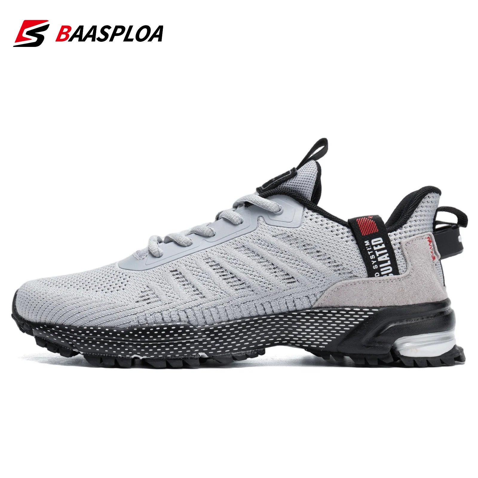 Baasploa Professional Running Shoes For Men Lightweight Men's Designer Mesh Sneakers Lace-Up Male Outdoor Sports Tennis Shoe