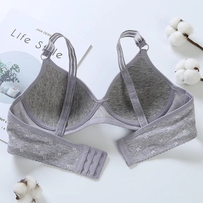 5 Colors bralette cotton soft cotton bra hot daughter young girl students sexy Lace Bralette tops wire free lingerie push up C09