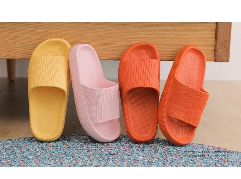 Thick Platform Bathroom Home Slippers Women Fashion Soft Sole EVA Indoor Slides Woman Sandals 2023 Summer Non-slip Flip Flops