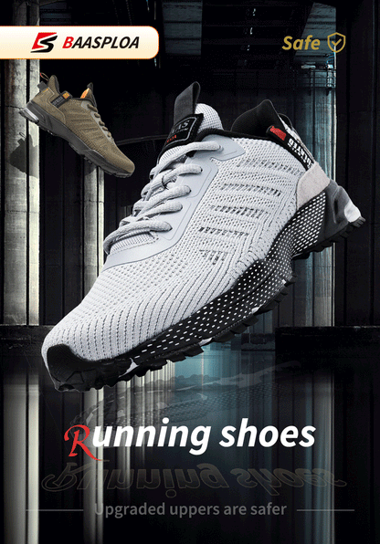 Baasploa Professional Running Shoes For Men Lightweight Men's Designer Mesh Sneakers Lace-Up Male Outdoor Sports Tennis Shoe