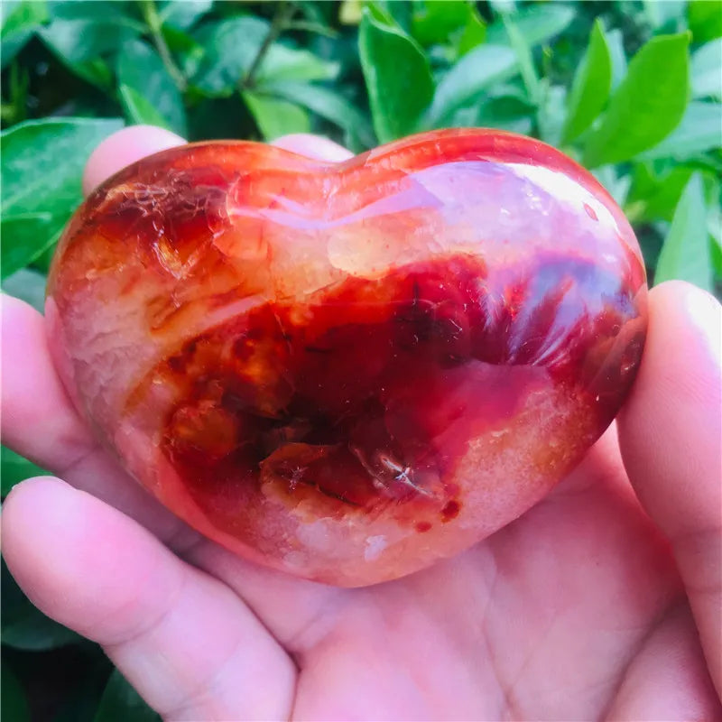 Gorgeous Rare Carnelian Geode Crystal Quartz Agate heart Polished Specimen Natural stones and Minerals Rated 5.0 /5 based on 1 c