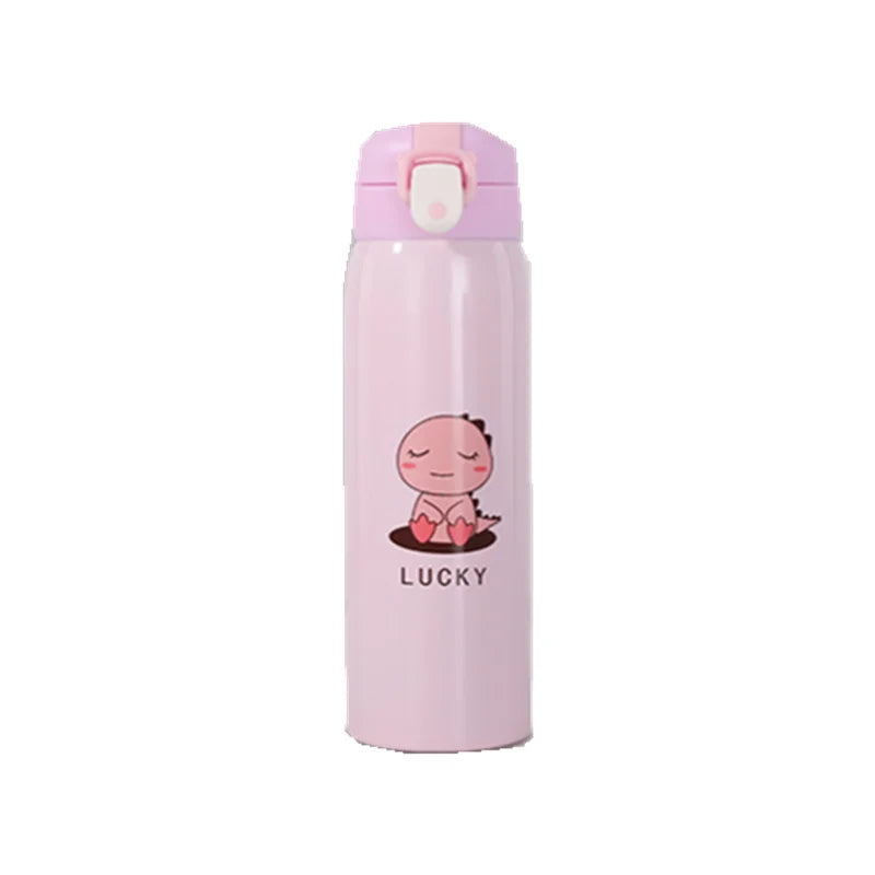 350/500ml Dinosaur Thermal Mug Bouncing Lid Stainless Steel Thermos Water Bottle for Kids Children Child School Christmas Gift