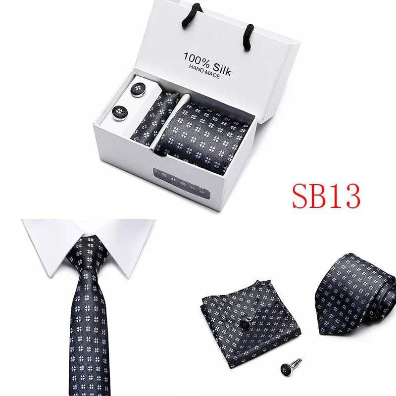 New Plaid men ties set Extra Long Size 145cm*7.5cm Necktie navy blue Paisley Silk Jacquard Woven Neck Tie Suit Wedding Party