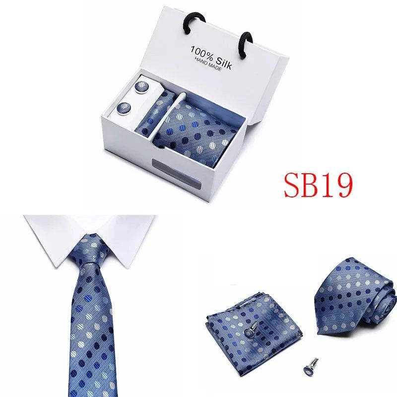 New Plaid men ties set Extra Long Size 145cm*7.5cm Necktie navy blue Paisley Silk Jacquard Woven Neck Tie Suit Wedding Party