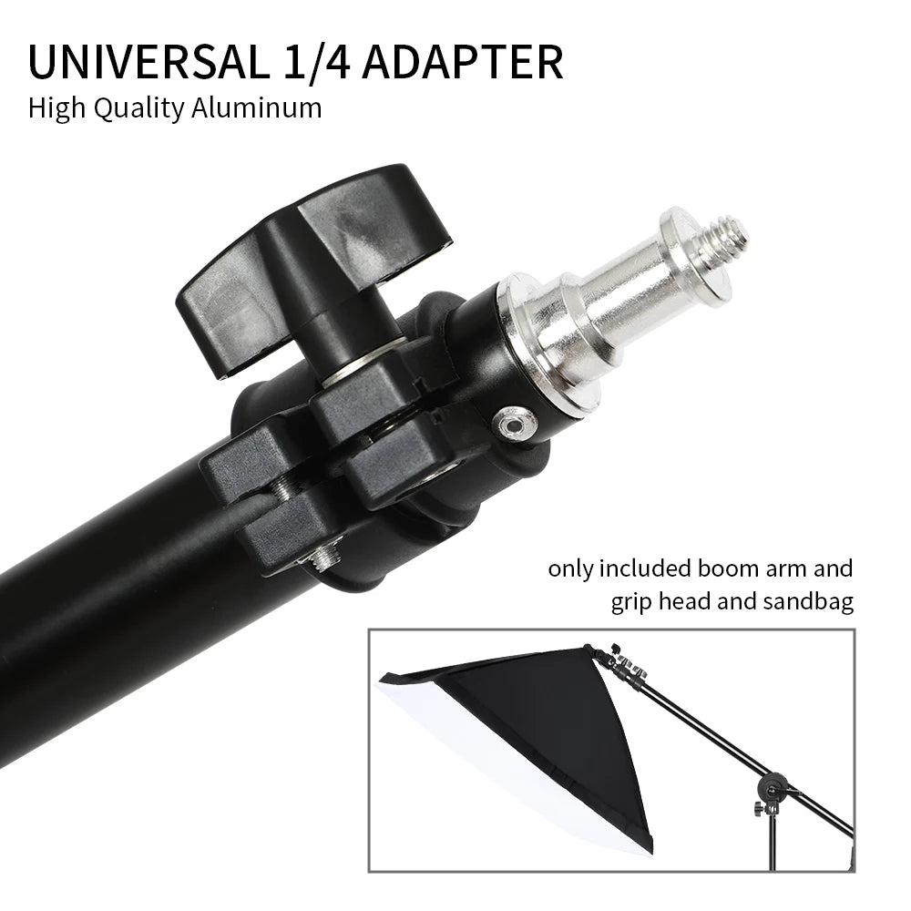 Studio Photo Telescopic Boom Arm Top Light Stand With Sandbag for Speedlite /Mini Flash Strobe /Softbox/LED Video