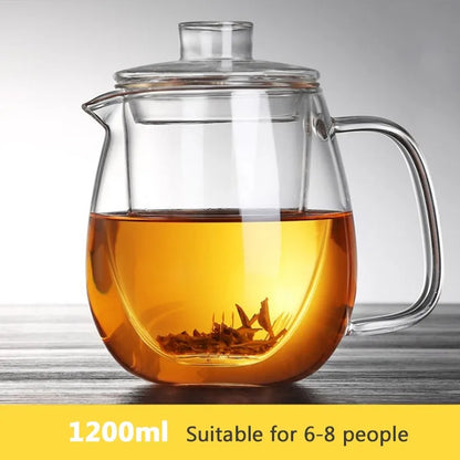 600/1200ml Household Teaware Glass Teapot For Stove Heat Resistant High Temperature Explosion Proof Tea Infuser Milk Tea Set