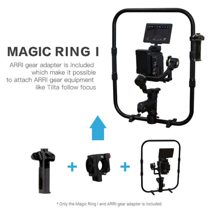 DF DIGITALFOTO Magic Ring I Professional Stabilizer Dual Handle Grip Ring for Single Handle Gimbal Stabilizer Crane 2S 3S RONIN