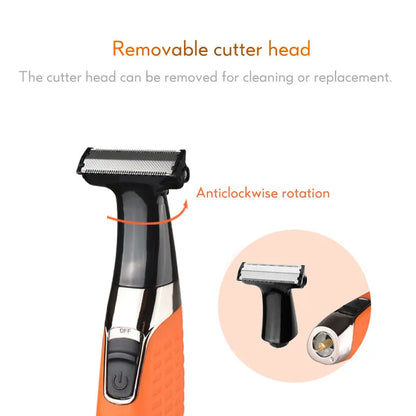 Kemei Electric Shaver One Blade USB Rechargeable Beard and Mustache Trimmer Safety Face Razor Shaving Machine for Men and Women