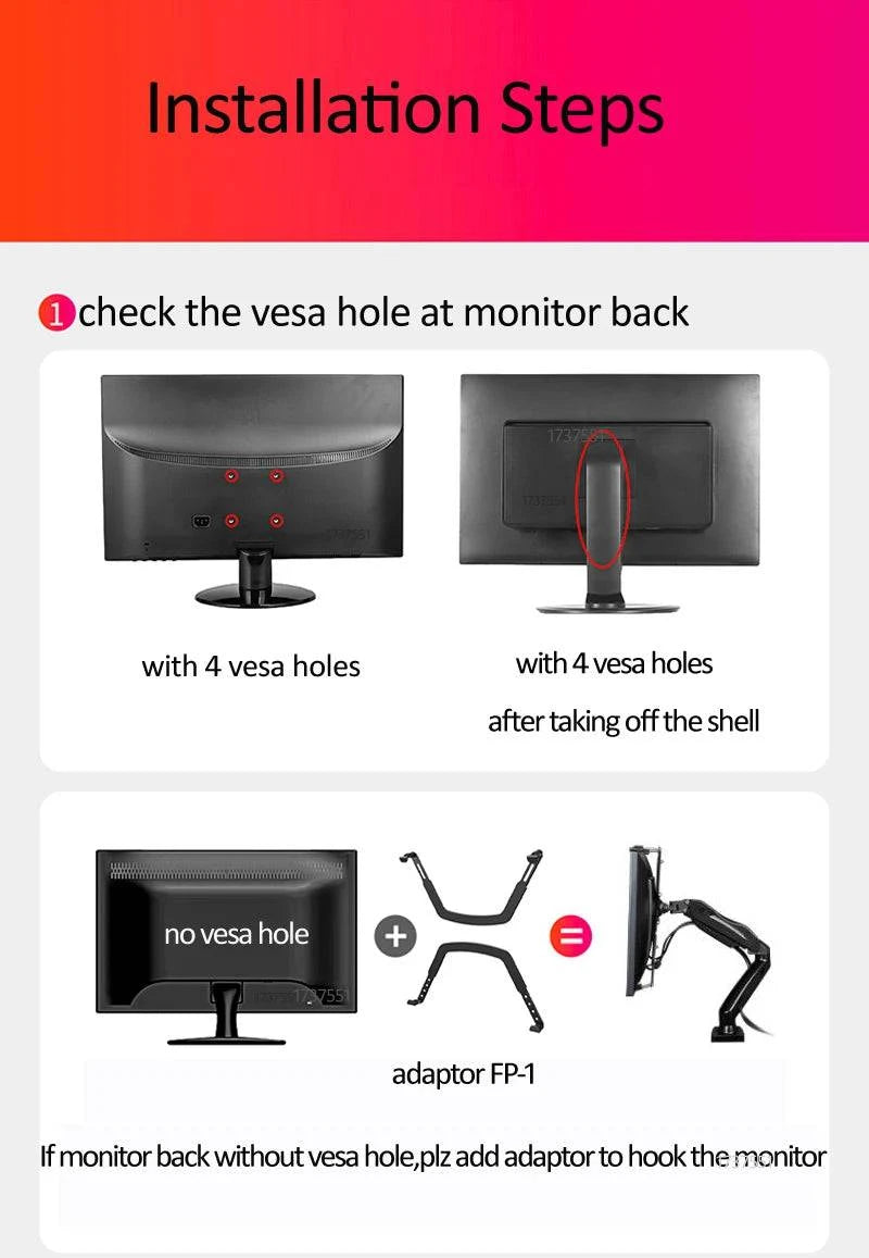 NB NEW F160 gas spring 17"-27"30" Dual Monitor Holder Arm desktop 360 rotate computer holder 2-9KG Monitor bracket USB3.0 port